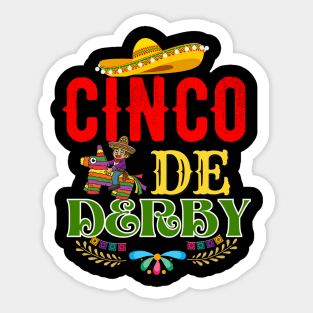 Derby De Mayo | Mexican Cinco De Mayo | Funny Pinata Sticker